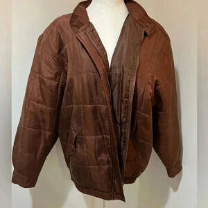 Vintage Anna and Frank Quilted Silk Puffer Jacket - Size L